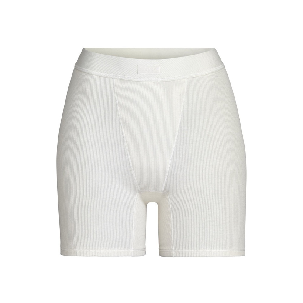 SKIMS Cotton Rib Boxer in Bone